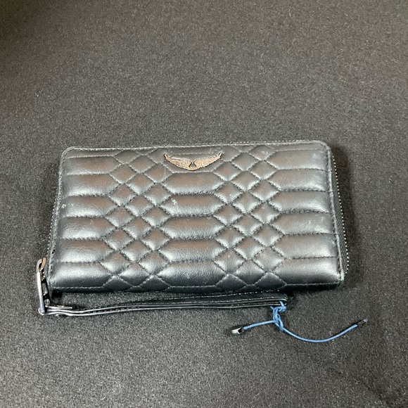 NWT Zadig & Voltaire leather wallet.  Black, soft quality leather. - Picture 1 of 4